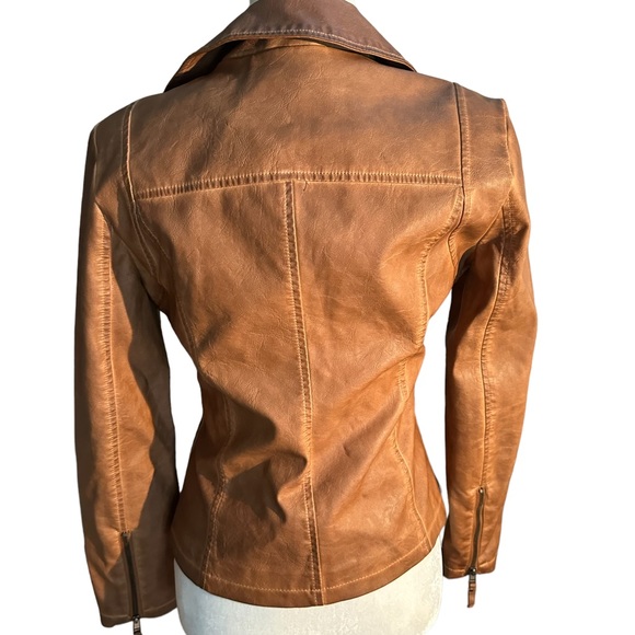 ❄️ Max Studio Moto Faux leather jacket XS - Picture 5 of 12